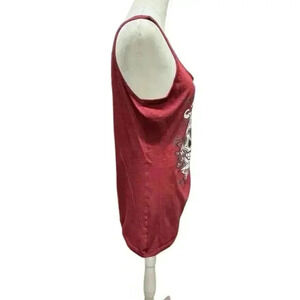 Sturgis Bike Week Skull & Bones Tank Top  Burgundy Size 2XL